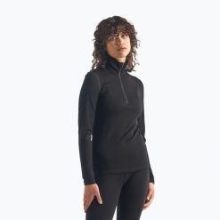 Bluza termoaktywna damska icebreaker 260 Tech LS Half Zip. Czarne bluzy bez kaptura damskie Icebreaker. Za 439.99 zł.