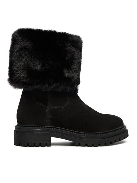 Geox Botki D Iridea D04HRM 022BH C9999 Czarny. Czarne botki damskie Geox, ze skóry, bez obcasa, na płaskiej podeszwie, bez zapięcia. Za 519.99 zł.