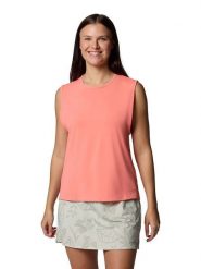 Columbia Top funkcyjny "Chill River Tank II" w kolorze łososiowym rozmiar: M. Pomarańczowe topy damskie Columbia, m, bez wzorów, z materiału, bez kołnierzyka. Za 65.99 zł.