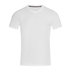 Koszulka Z Elastycznym Dekoltem Unisex Dla Dorosłych. Białe t-shirty damskie Stedman, bez wzorów, bez kołnierzyka. Za 77.99 zł.