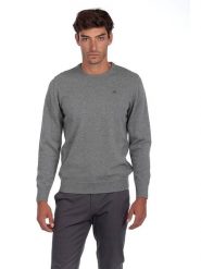 The Time of Bocha Sweter w kolorze jasnoszarym rozmiar: L. Szare swetry męskie The Time of Bocha, l, bez wzorów, z bawełny, bez kołnierzyka. Za 130.19 zł.