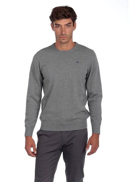 The Time of Bocha Sweter w kolorze jasnoszarym rozmiar: L. Szare swetry męskie The Time of Bocha, l, bez wzorów, z bawełny, bez kołnierzyka. Za 130.19 zł.