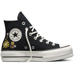 Buty sportowe Converse Chuck Taylor All Star Lift. Czarne buty sportowe na co dzień damskie Converse, bez wzorów, z materiału. Za 590.00 zł.