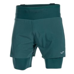 Krótka technika z kieszenią tylną na zamek Joma Iconic. Zielone szorty męskie Joma, bez wzorów, z elastanu, klasyczne. Za 252.50 zł.