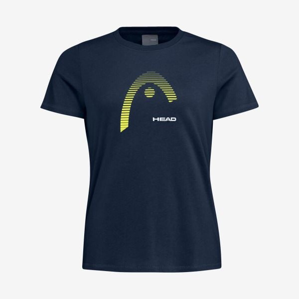 T-shirt damski Club Lara. Niebieskie t-shirty damskie HEAD, bez wzorów, z bawełny, bez kołnierzyka. W wyprzedaży za 101.50 zł.