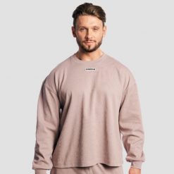 Bluza męska oversize bez kaptura rdzawa Aura. Brązowe bluzy sportowe męskie GYMBEAM, bez wzorów, z bawełny, wakacyjne, bez kołnierzyka, bez ramiączek. Za 131.90 zł.