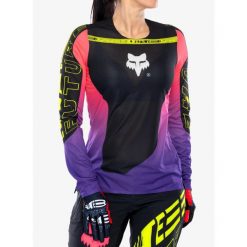 Bluza rowerowa damska Fox Flexair LS Jersey Elevated. Czarne bluzy bez kaptura damskie FOX, z jersey. Za 308.99 zł.