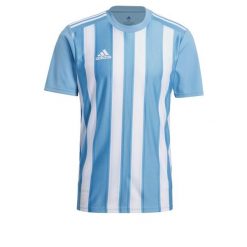 Koszulka męska adidas Striped 21 Jersey. Białe t-shirty sportowe męskie Adidas, m, z jersey, bez ramiączek, do piłki nożnej. Za 55.00 zł.