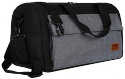 Torba podróżna Peterson [DH] PTN GBP-13M szara. Szare torby podróżne damskie Peterson, bez wzorów, z tkaniny. Za 99.99 zł.