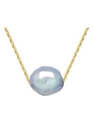 Pearline Złoty naszyjnik z perłą - dł. 45 cm rozmiar: onesize. Niebieskie naszyjniki damskie Pearline, złote. Za 565.99 zł.