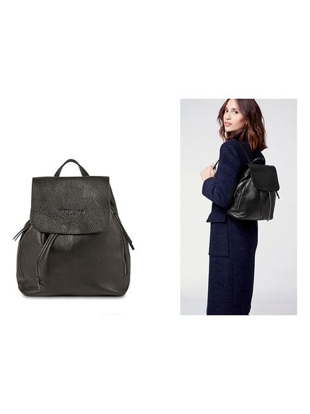 Christian Laurier Skórzany plecak "Roxy" w kolorze czarnym - 30 x 32 x 10 cm rozmiar: onesize. Czarne plecaki damskie Christian Laurier, bez wzorów, z materiału. Za 327.10 zł.