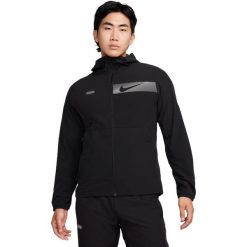 Bluza z kapturem Nike Unlimited, Mężczyźni. Czarne bluzy sportowe męskie Nike, bez wzorów, z poliesteru, sportowe, bez kołnierzyka, bez ramiączek. Za 534.99 zł.