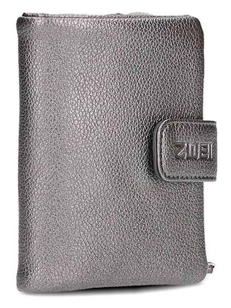 Zwei Portfel w kolorze srebrnym - 10 x 13 x 3 cm rozmiar: onesize. Szare portfele damskie Zwei, bez wzorów, z materiału. Za 89.95 zł.