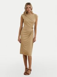 LAUREN RALPH LAUREN Sukienka codzienna 250964076001 Beżowy Slim Fit. Brązowe sukienki damskie Lauren Ralph Lauren, na co dzień, bez wzorów, z syntetyku, bez kołnierzyka, bez ramiączek, proste. Za 899.99 zł.