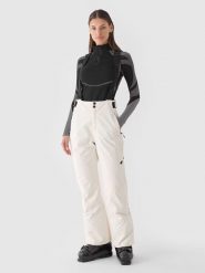 4F Spodnie narciarskie w kolorze kremowym rozmiar: XL. Brązowe spodnie dresowe damskie 4f, m, bez wzorów. Za 391.59 zł.