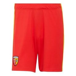 Short Domicile RC Lens 2026/27. Czerwone szorty męskie Adidas, bez wzorów, ze lnu, sportowe. Za 194.00 zł.