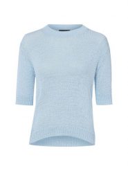 Franco Callegari koszulka z dzianiny Kobiety niebieski, L. Niebieskie t-shirty damskie Franco Callegari, l, bez wzorów, z bawełny, bez kołnierzyka. Za 159.95 zł.