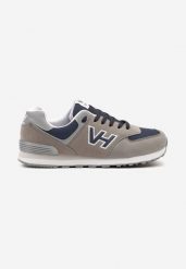 Szare Buty Sportowe Sneakersy z Geometryczną Aplikacją Revensa. Szare buty sportowe na co dzień męskie Born2be, z jeansu, bez zapięcia. Za 139.99 zł.