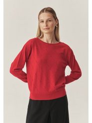 TATUUM Sweter "Azaki" w kolorze czerwonym rozmiar: M. Czerwone swetry klasyczne damskie Tatuum, m, bez kołnierzyka. Za 135.81 zł.