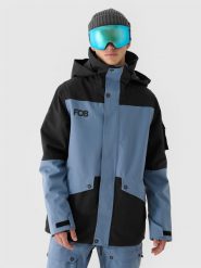 4F Kurtka snowboardowa membrana 10000 męska - niebieska 3XL. Niebieskie kurtki męskie 4f, m, bez wzorów, z dzianiny, z kapturem, narciarskie. W wyprzedaży za 399.99 zł.