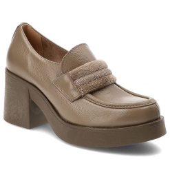 Brązowe Półbuty Lemar Wygodne Skórzane Buty Damskie. Brązowe półbuty damskie Lemar, bez wzorów, ze skóry, biznesowe, bez obcasa. Za 369.00 zł.
