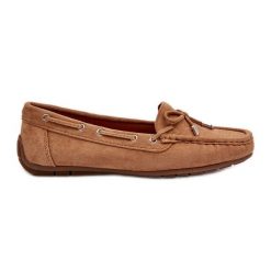 Damskie Zamszowe Mokasyny Camel Si Passione brązowe. Brązowe mokasyny damskie ze skóry. Za 114.06 zł.