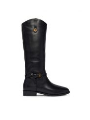 MICHAEL Michael Kors Oficerki 40F6BVFB5L Czarny. Czarne kozaki damskie MICHAEL Michael Kors, bez obcasa, na płaskiej podeszwie. Za 1,469.00 zł.