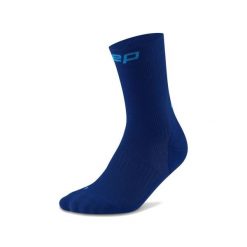 Męskie krótkie skarpety kompresyjne sportowe Core Run do połowy łydki CEP. Niebieskie skarpetki męskie CEP, bez wzorów, z elastanu. Za 79.00 zł.