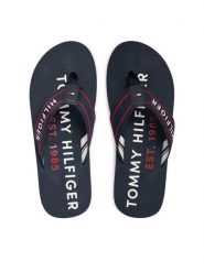 Tommy Hilfiger Japonki Sporty Hilfiger Beach Sandal FM0FM05805 Granatowy. Niebieskie klapki i japonki męskie Tommy Hilfiger, z materiału. Za 149.99 zł.