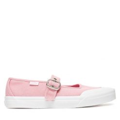 Baleriny Vans. Czerwone baleriny damskie Vans, bez wzorów, bez obcasa. Za 199.99 zł.