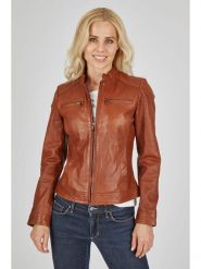 7eleven Skórzana kurtka w kolorze jasnobrązowym rozmiar: 44. Brązowe kurtki damskie 7eleven, bez wzorów, ze skóry, bez kaptura. Za 434.99 zł.