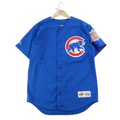 Second life - Koszulka sportowa męska Majestic MLB Chicago Cubs - Jak nowy. Niebieskie t-shirty sportowe męskie MAJESTIC SPORT, m, z materiału, bez ramiączek. Za 170.36 zł.