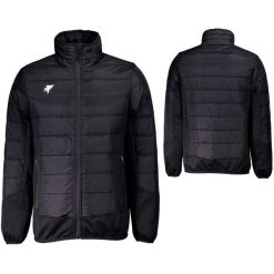 Kurtka sportowa męska Joma Explorer pikowana szybkoschnąca z kołnierzem. Czarne kurtki outdoor męskie Joma, l, bez wzorów, z nylonu, bez kaptura. Za 119.99 zł.