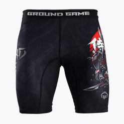 Spodenki treningowe męskie Ground Game Vale Tudo Samurai 2.0. Czarne szorty męskie GROUND GAME, bez kołnierzyka. Za 139.99 zł.