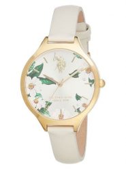 U.S. Polo Assn. Zegarek kwarcowy w kolorze złoto-kremowym rozmiar: onesize. Brązowe, analogowe zegarki damskie U.S. Polo Assn., metalowe. Za 173.99 zł.