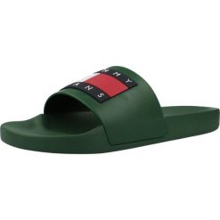 Sandały TOMMY JEANS EM0EM01191 Zielony. Zielone sandały męskie Tommy Hilfiger, z gumy, bez zapięcia. Za 196.99 zł.