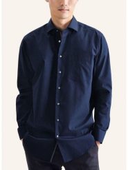 Seidensticker Koszula - Regular fit - w kolorze granatowym rozmiar: 42. Niebieskie koszule męskie Seidensticker, bez wzorów, z bawełny, bez kołnierzyka, bez ramiączek. Za 122.96 zł.