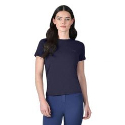 T-shirt damski w luźnym stylu Weatherbeeta. Niebieskie t-shirty damskie WEATHERBEETA, bez wzorów, bez kołnierzyka. Za 222.00 zł.