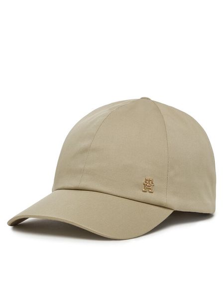 Tommy Hilfiger Czapka z daszkiem Elevated Chic Soft Cap AW0AW17138 Beżowy. Brązowe czapki z daszkiem damskie Tommy Hilfiger, bez wzorów, z bawełny. Za 119.99 zł.