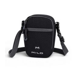 Torba podróżna mała lekka Milo MOKI 18 x 14 x 7 cm. Czarne torebki klasyczne damskie Milo, bez wzorów, z nylonu, małe, bez dodatków. Za 59.99 zł.