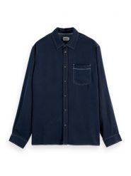 Scotch & Soda Koszula w kolorze granatowym rozmiar: S. Niebieskie koszule męskie Scotch & Soda, s, bez wzorów, z lyocellu, bez kołnierzyka, bez ramiączek. Za 149.31 zł.