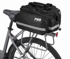 Torba rowerowa Torba bagażowa Tylna - 8 do 20 litrów. Czarne torby męskie na ramię PRO SPORT LIGHTS, bez wzorów, z materiału, bez dodatków. Za 212.48 zł.