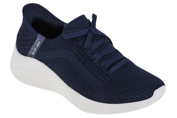 Buty sportowe Sneakersy damskie, Skechers Slip-Ins Ultra Flex 3.0 - Brilliant. Niebieskie buty sportowe na co dzień damskie Skechers, bez wzorów, z materiału, trekkingowe. Za 289.99 zł.