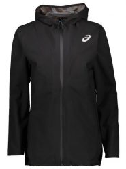 Asics Kurtka przeciwdeszczowa w kolorze czarnym rozmiar: M. Czarne kurtki przeciwdeszczowe damskie Asics, m, bez kaptura. Za 281.10 zł.