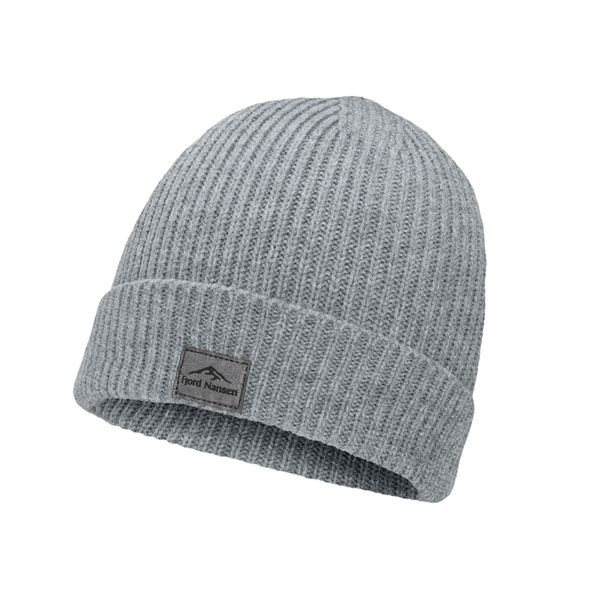 Czapka Beanie Unisex Fjord Nansen Hygge. Szare czapki męskie FJORD NANSEN, bez wzorów, z dzianiny, sportowe. Za 59.49 zł.