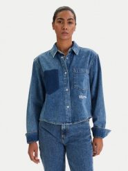 Karl Lagerfeld Jeans Koszula jeansowa B1W11021 Niebieski Regular Fit. Niebieskie koszule damskie Karl Lagerfeld Jeans, xs, bez wzorów, z bawełny, bez kołnierzyka, bez ramiączek. Za 569.99 zł.