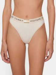 Tommy Hilfiger Figi klasyczne UW0UW06038 Beżowy. Brązowe figi damskie Tommy Hilfiger, s, bez wzorów, z bawełny. Za 99.99 zł.