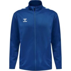Bluza sportowa dla dorosłych Hummel Core XK Poly Zip Sweat. Niebieskie bluzy sportowe damskie HUMMEL, xl, bez wzorów, bez ramiączek, bez kaptura. Za 161.00 zł.