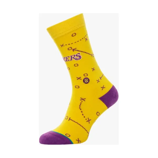 Stance Skarpety Lakers Playbook , żółty, rozmiar M. Żółte skarpetki męskie Stance, bez wzorów, z bawełny. Za 79.99 zł.