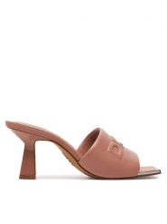 DKNY Klapki Keke K3471856 Różowy. Czerwone klapki damskie DKNY, bez wzorów, ze skóry, bez obcasa. Za 339.99 zł.